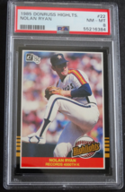 1985 Donruss Highlights #22 Nolan Ryan Houston Astros Baseball Card PSA ... - £27.73 GBP
