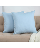 Tangdepot Cotton Solid Throw Pillow Covers, 16&quot; X 16&quot; , Light Blue - £14.25 GBP