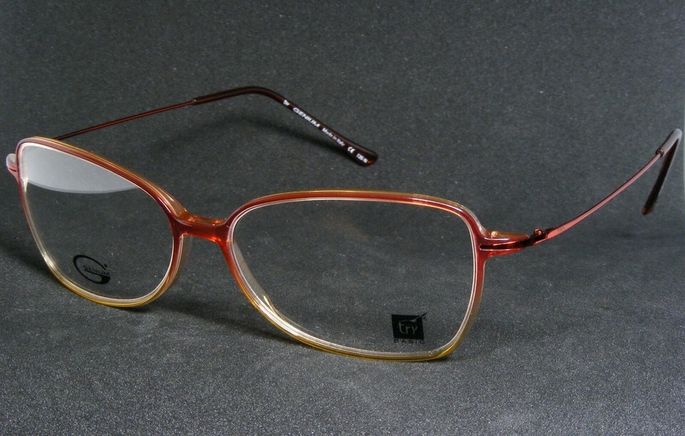 Try BASIC GENIUM TC02502 MAUVE RED /CLEAR AMBER /RED-ORANGE EYEGLASSES 5... - $80.69