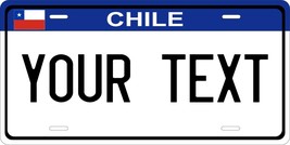 Chile Blue License Plate Personalized Car Auto Bike Motorcycle Custom - £8.78 GBP+