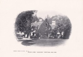 Vtg Print Brown&#39;s Famous Pictures - Irving&#39;s Home Sunnyside Tarrytown - No. 35 - $4.00