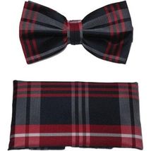 Men's Fancy Bow Tie/Hankie Set By J.Valintin Soft Microfiber Silky JVBT-... - $17.50