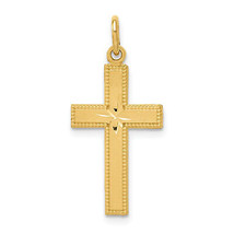 14k Diamond-cut Cross Pendant C1959 - $169.09