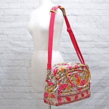 ❤️ VERA BRADLEY Tea Garden Metropolitan Briefcase Laptop Bag Gray Floral Poppies - £35.97 GBP