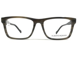 Alberto Romani AR8001 GRY Eyeglasses Frames Black Grey Square 54-17-135 - £29.62 GBP