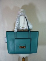 NWT FURLA Malachite Green Pebbled Leather Julia Tote Bag $398 - Made in Italy - £263.46 GBP