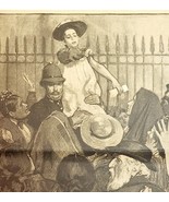 1904 Drawing Print The Red Mark Devils Ephemera Israel Zangwill 8.5 x 6.5&quot; - $30.30 CAD