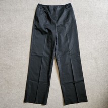 Talbots Stretch Dress Pants Womens Size 4 Black Wide Leg Cotton - £20.57 GBP