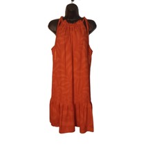 Taylor Women&#39;s Size Large Orange Floral Mini Ruffle Dress - £12.41 GBP