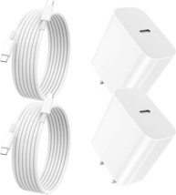 Charger Fast Charging,20W USB C Fast Charger,2Pack 6Ft USB C (White) - £12.39 GBP