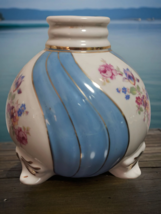 Antique Porcelain Vase Planter Table Lamp Base Cluj Romania 40&#39;s Hand Pa... - £37.15 GBP