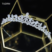 3A Cubic Zirconia Crystal Tiaras and Crowns Sweet CZ Small Hair Jewelry Accessor - £56.22 GBP