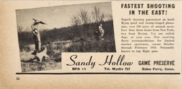 1949 Print Ad Sandy Hollow Game Preserve Pheasant,Quail Gales Ferry,Conn... - £7.43 GBP