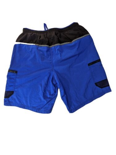 Speedo Mens size M Blue Black Swimming Trunks Board Shorts - $18.95