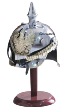 German Badge Prussian Picklehaube Helmet steel &amp; brass military spike he... - £89.51 GBP