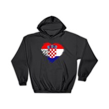 Croatian Heart : Gift Hoodie Croatia Country Expat Flag Patriotic Flags National - $35.99