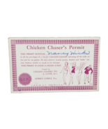 Chicken Chaser&#39;s Permit Vintage Postcard - $12.21 CAD