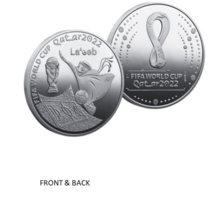World Cup Soccer Qatar 2022 Commemorative &#39;Silver&#39; Coin !!! - £7.88 GBP