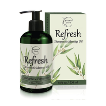 Refresh Massage Oil for Massage Therapy Eucalyptus &amp; Peppermint Essentia... - $26.41