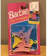 BARBIE Clip On HANGERS #7181 MATTEL 1992 Hong Kong Pink Purple Yellow Ac... - $15.20 CAD