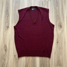 Vintage Robert Bruce Maroon V-Neck Knit Sweater Vest Size XL Golf Made i... - $463.49 MXN