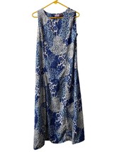 Premier International Sleeveless Sheath Maxi Dress Womens Large 14-16 Blue - £15.78 GBP