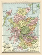 11204.Decoration Poster.Room Interior designer wall.Vintage 1927 Map.Scotland - £13.40 GBP+