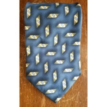 Roundtree &amp; Yorke Blue Gold Hand Made Woven Tie 100% Silk 60&quot; - £11.65 GBP