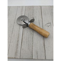 Pizza Cutter Blade 2 3/8&quot; Diameter 7 1/4&quot; Stainless Steel Wood handle - £7.94 GBP