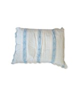 Ralph Lauren Blue White stripe Pillow Sham Catalina Island(?) Scalloped ... - £58.40 GBP