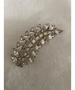 BOGOFF Vintage Rhinestone Curved Leaf Brooch Pin - £19.62 GBP