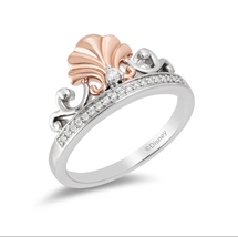 1/10 CT Ariel Shell Tiara Ring Live Action Ring, Diamond Accent Engagement  Ring - £39.96 GBP