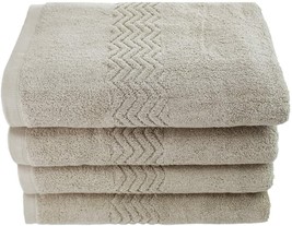 Large Bath Towels Set 0f 4 100% Cotton Soft Highly Absorbent Beige 27.5”... - £38.68 GBP