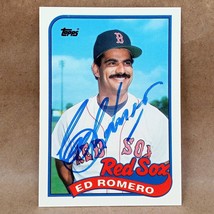 1989 Topps Traded #105T Ed Romero SIGNED Boston Red Sox Autographed Card - £3.16 GBP