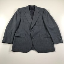 Vintage Hart Schaffner and Marx Blazer Mens 40 Blue Gray Wool Made In USA - $46.39