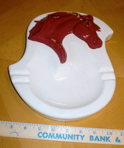 Large Vintage Horse Head Ceramic Ashtray tray catch all dish - £19.77 GBP