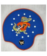 Vintage Florida Gators Wall Clock Handmade Leather/Fabric Circa 1950&#39;s M... - £47.17 GBP