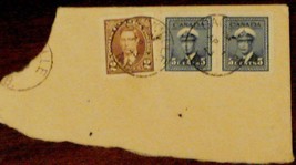 Nice Vintage Used Set of Two Canada 5 Cents and One Canada 2 Cents Stamp... - $4.94