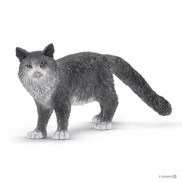 Cat Main Coon cat 13893   sweet tough Schleich anywheres a playground - $8.45