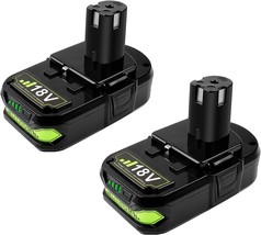 2 Pack 3000Mah Li-Ion P107 Replacement Batteries For Ryobi 18-Volt One P102, - £36.64 GBP
