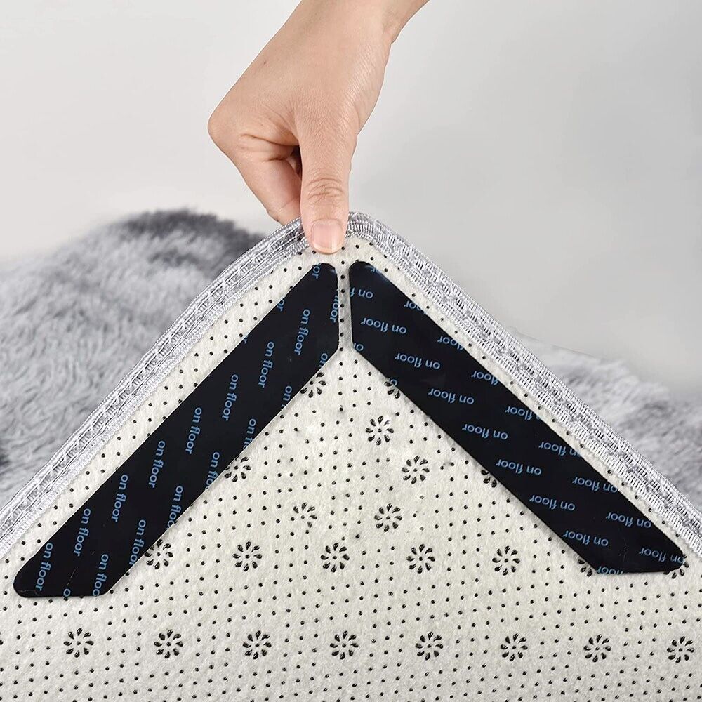 8PCS Carpet Mat Grippers Non Slip Rubber Rug Sticker Skid Tape Reusable ... - $4.80
