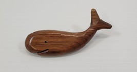 *B) Vintage Handcrafted Wooden Whale Pin Brooch Sea Folk Art - £7.78 GBP
