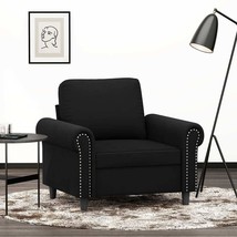  Sofa Chair Black Velvet, Metal Single Durable Armchair - $4,501.63 MXN
