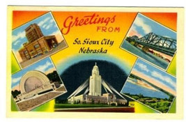 Greetings from So Souix City Nebraska Postcard - $9.90