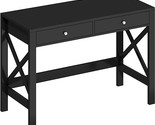 Home Office Desk Writing Computer Table Modern Design Black Desk With Dr... - $296.99