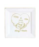 Ceramic Square Plates, Weddings Day Appetizers, Personalized Dinner Deco... - $35.76 CAD+