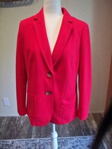 Talbots Lady&#39;s Jacket Blazer 10 Red Long Sleeve Pockets - £23.67 GBP