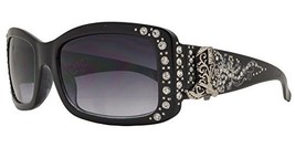 BB Western Ladies Rhinestone Bling Shade Sunglasses (Black silver boots) - £11.55 GBP