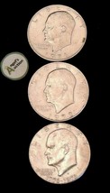 Eisenhower Dollars 1771 D, 1972 P, and 1776-1976 D (Three) AA20-7457 - £55.90 GBP