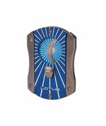 Lotus Deception Techni-Color Cigar Cutter Blue Twin Blade Compact Cut407TC - $54.69 CAD